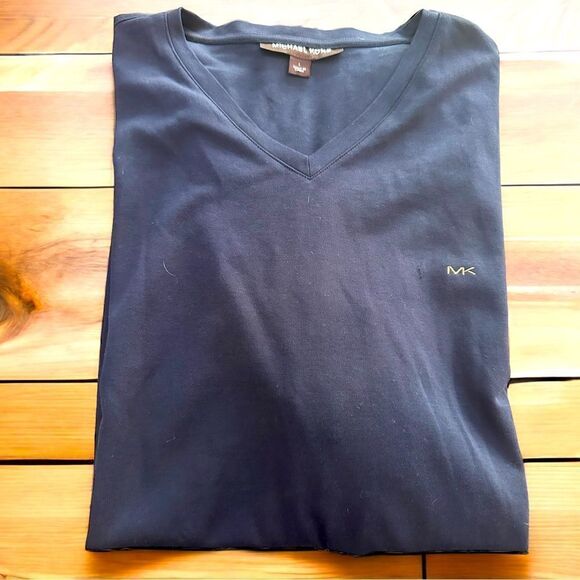 Michael Kors Men’s V-Neck Soft Cotten T-Shirt (Large) - Picture 1 of 3